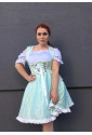 Nežné bavorské krojové dirndl šaty - bledozelené